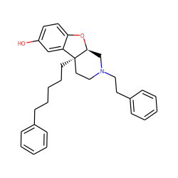 Oc1ccc2c(c1)[C@]1(CCCCCc3ccccc3)CCN(CCc3ccccc3)C[C@@H]1O2 ZINC000299866467