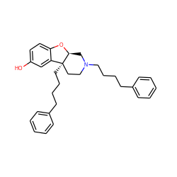 Oc1ccc2c(c1)[C@]1(CCCCc3ccccc3)CCN(CCCCc3ccccc3)C[C@@H]1O2 ZINC000299862454