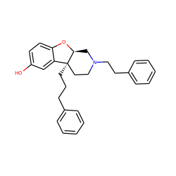 Oc1ccc2c(c1)[C@]1(CCCc3ccccc3)CCN(CCc3ccccc3)C[C@@H]1O2 ZINC000299866710