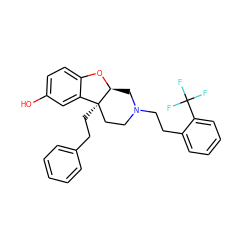 Oc1ccc2c(c1)[C@]1(CCc3ccccc3)CCN(CCc3ccccc3C(F)(F)F)C[C@@H]1O2 ZINC000096927727