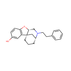 Oc1ccc2c(c1)[C@]13CCC[C@H](C1)N(CCc1ccccc1)C[C@H]3O2 ZINC000072106535