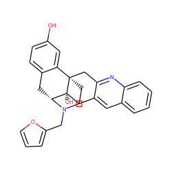 Oc1ccc2c(c1)[C@]13CCN(Cc4ccco4)[C@H](C2)[C@]1(O)Cc1cc2ccccc2nc1C3 ZINC000103255055