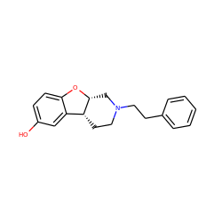 Oc1ccc2c(c1)[C@H]1CCN(CCc3ccccc3)C[C@H]1O2 ZINC000045350228