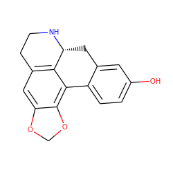 Oc1ccc2c(c1)C[C@H]1NCCc3cc4c(c-2c31)OCO4 ZINC000000898393