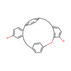 Oc1ccc2c(c1)CCc1ccc(cc1)Oc1cc(ccc1O)CCc1ccc-2cc1 ZINC000029124263