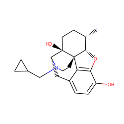 Oc1ccc2c3c1O[C@H]1[C@@H](I)CC[C@@]4(O)[C@@H](C2)N(CC2CC2)CC[C@]314 ZINC000013650858