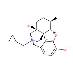 Oc1ccc2c3c1O[C@H]1[C@H](I)CC[C@@]4(O)[C@@H](C2)N(CC2CC2)CC[C@]314 ZINC000013650857