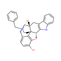 Oc1ccc2c3c1O[C@H]1c4[nH]c5ccccc5c4C[C@@]4(O)[C@@H](C2)N(Cc2ccccc2)CC[C@]314 ZINC000026486850