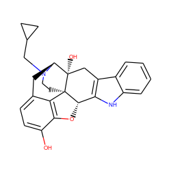 Oc1ccc2c3c1O[C@H]1c4[nH]c5ccccc5c4C[C@]4(O)[C@H](C2)N(CC2CC2)CC[C@@]314 ZINC000007997302