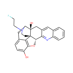 Oc1ccc2c3c1O[C@H]1c4nc5ccccc5cc4C[C@@]4(O)[C@@H](C2)N(CCF)CC[C@]314 ZINC000473082751