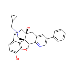 Oc1ccc2c3c1O[C@H]1c4ncc(-c5ccccc5)cc4C[C@@]4(O)[C@@H](C2)N(CC2CC2)CC[C@]314 ZINC000013559709