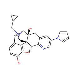 Oc1ccc2c3c1O[C@H]1c4ncc(-n5cccc5)cc4C[C@@]4(O)[C@@H](C2)N(CC2CC2)CC[C@]314 ZINC000013487527