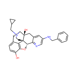 Oc1ccc2c3c1O[C@H]1c4ncc(NCc5ccccc5)cc4C[C@@]4(O)[C@@H](C2)N(CC2CC2)CC[C@]314 ZINC000013487525