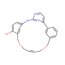 Oc1ccc2cc1COCC=CCOCc1cccc(c1)-c1ccnc(n1)N2 ZINC000254134960