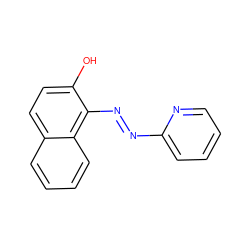 Oc1ccc2ccccc2c1N=Nc1ccccn1 ZINC000242548449