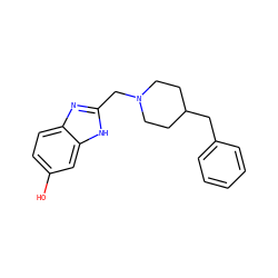 Oc1ccc2nc(CN3CCC(Cc4ccccc4)CC3)[nH]c2c1 ZINC000003820050