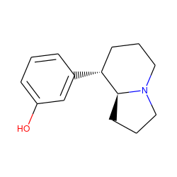 Oc1cccc([C@@H]2CCCN3CCC[C@@H]23)c1 ZINC000025979588