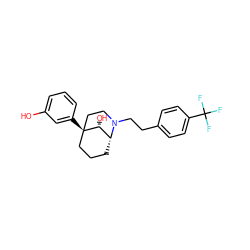 Oc1cccc([C@]23CCC[C@H]([C@H]2O)N(CCc2ccc(C(F)(F)F)cc2)CC3)c1 ZINC001772602885