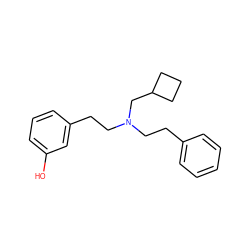 Oc1cccc(CCN(CCc2ccccc2)CC2CCC2)c1 ZINC000095576848