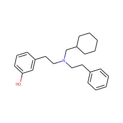 Oc1cccc(CCN(CCc2ccccc2)CC2CCCCC2)c1 ZINC001503865114