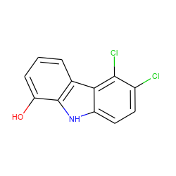 Oc1cccc2c1[nH]c1ccc(Cl)c(Cl)c12 ZINC000064560753