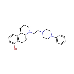 Oc1cccc2c1CC[C@@H]1[C@@H]2CCCN1CCN1CCN(c2ccccc2)CC1 ZINC000040847308