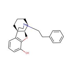 Oc1cccc2c1O[C@@H]1[C@@H]3CCC[C@]21CCN3CCc1ccccc1 ZINC000040860368