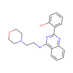 Oc1ccccc1-c1nc(NCCN2CCOCC2)c2ccccc2n1 ZINC000013127593