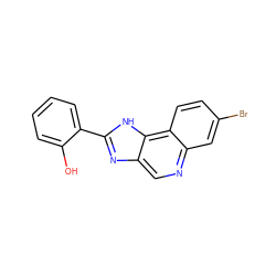 Oc1ccccc1-c1nc2cnc3cc(Br)ccc3c2[nH]1 ZINC000082158275