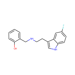 Oc1ccccc1CNCCc1c[nH]c2ccc(F)cc12 ZINC000116923009