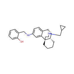 Oc1ccccc1CNc1ccc2c(c1)[C@@]13CCCC[C@H]1[C@@H](C2)N(CC1CC1)CC3 ZINC000084668407