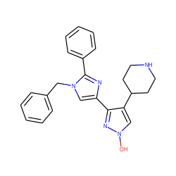 On1cc(C2CCNCC2)c(-c2cn(Cc3ccccc3)c(-c3ccccc3)n2)n1 ZINC000096910962