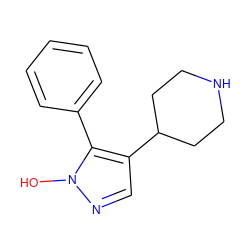 On1ncc(C2CCNCC2)c1-c1ccccc1 ZINC000049089377