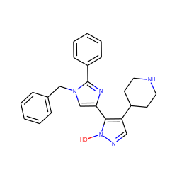 On1ncc(C2CCNCC2)c1-c1cn(Cc2ccccc2)c(-c2ccccc2)n1 ZINC000096913325