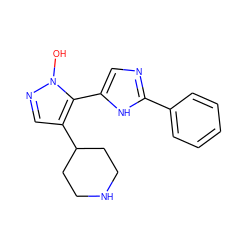 On1ncc(C2CCNCC2)c1-c1cnc(-c2ccccc2)[nH]1 ZINC000096913324