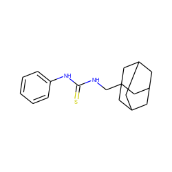 S=C(NCC12CC3CC(CC(C3)C1)C2)Nc1ccccc1 ZINC000007095519