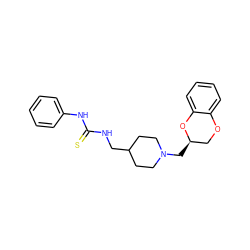 S=C(NCC1CCN(C[C@@H]2COc3ccccc3O2)CC1)Nc1ccccc1 ZINC000027197619