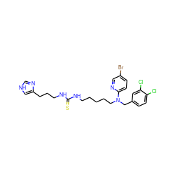 S=C(NCCCCCN(Cc1ccc(Cl)c(Cl)c1)c1ccc(Br)cn1)NCCCc1c[nH]cn1 ZINC000027524447