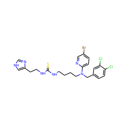 S=C(NCCCCN(Cc1ccc(Cl)c(Cl)c1)c1ccc(Br)cn1)NCCc1c[nH]cn1 ZINC000027524222