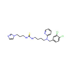 S=C(NCCCCN(Cc1ccc(Cl)c(Cl)c1)c1ccccn1)NCCCn1ccnc1 ZINC000013782011