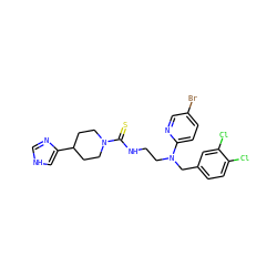 S=C(NCCN(Cc1ccc(Cl)c(Cl)c1)c1ccc(Br)cn1)N1CCC(c2c[nH]cn2)CC1 ZINC000003937426