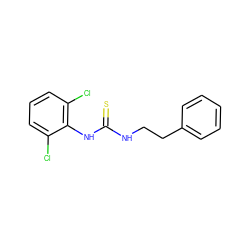 S=C(NCCc1ccccc1)Nc1c(Cl)cccc1Cl ZINC000000071617