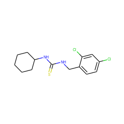 S=C(NCc1ccc(Cl)cc1Cl)NC1CCCCC1 ZINC000003231695