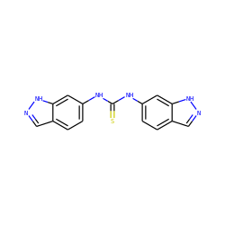 S=C(Nc1ccc2cn[nH]c2c1)Nc1ccc2cn[nH]c2c1 ZINC000005933840