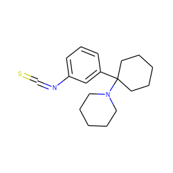 S=C=Nc1cccc(C2(N3CCCCC3)CCCCC2)c1 ZINC000002516099