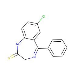 S=C1CN=C(c2ccccc2)c2cc(Cl)ccc2N1 ZINC000038337185