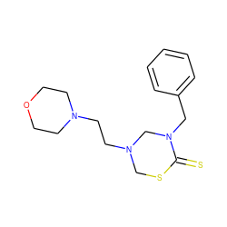 S=C1SCN(CCN2CCOCC2)CN1Cc1ccccc1 ZINC000022446761