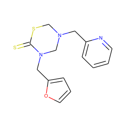 S=C1SCN(Cc2ccccn2)CN1Cc1ccco1 ZINC000023153923