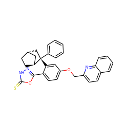 S=c1[nH]nc(-c2ccc(OCc3ccc4ccccc4n3)cc2[C@]2(c3ccccc3)C[C@H]3CC[C@H]2C3)o1 ZINC000101508235