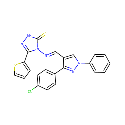 S=c1[nH]nc(-c2cccs2)n1/N=C/c1cn(-c2ccccc2)nc1-c1ccc(Cl)cc1 ZINC000013658326